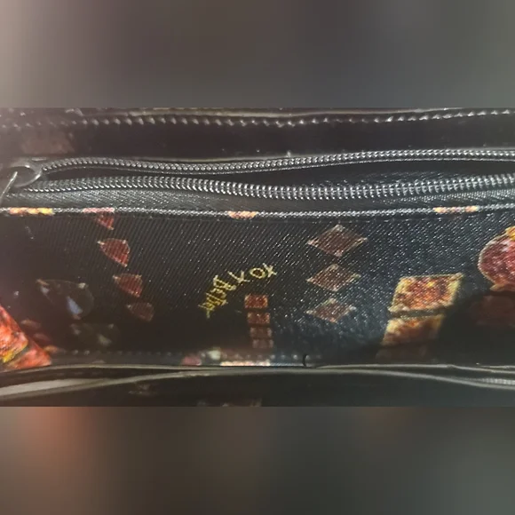 Betsey Johnson Black Glitter Wallet New In Box With Tags. - Picture 3 of 7